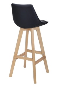 SCAUN DE BAR NEGRU HOKER SLIM SOFT STIL MODERN B2 - Img 2