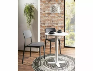 SCAUN DE TERASA TIMO, NEGRU, DIN POLIPROPILENA, STIL MODERN - Img 6