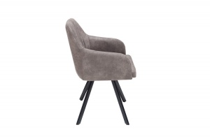 SCAUN DESIGN VINTAGE/INDUSTRIAL LUCCA GRI TAUPE/NEGRU 38309 - Img 3