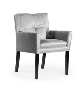 SCAUN DINING HAVANA, ARGINTIU/NEGRU, STIL CLASIC, ATR