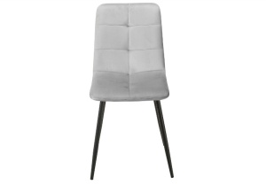 SCAUN DINING IVO, GRI DESCHIS BLUVEL 03/NEGRU MAT, TAPITERIE DIN CATIFEA SI PICIOARE DIN METAL, STIL MODERN - Img 4
