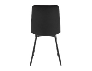 SCAUN DINING JERRY, NEGRU BLUVEL 19/NEGRU MAT, TAPITERIE DIN CATIFEA SI PICIOARE DIN METAL, STIL MODERN - Img 2