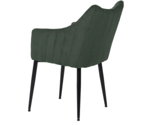SCAUN DINING MONTE, VERDE 79/NEGRU MAT, TAPITERIE DIN CATIFEA FJORD SI PICIOARE DIN METAL, STIL MODERN - Img 2