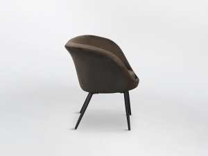 SCAUN DINING OZOME, 80 CM, MARO/NEGRU, TAPITERIE DIN CATIFEA SI PICIOARE DIN METAL, STIL MODERN - Img 3
