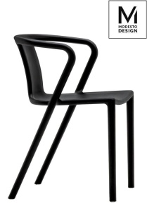 SCAUN DINING/TERASA AIR, NEGRU MAT, DIN POLIPROPILENA, STIL MODERN