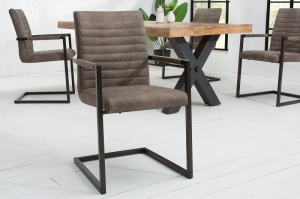 SCAUN GRI TAUPE IMPERIAL DESIGN VINTAGE