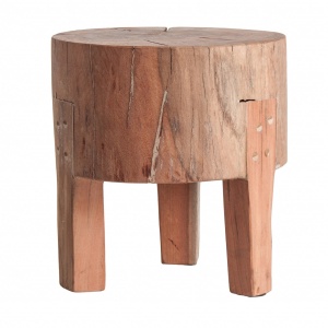 SCAUN NOUNA REF. 27843, CULOARE NATURALA, STIL RUSTIC, DIN LEMN MASIV DE MANGO, VIC