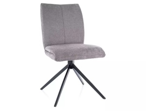 SCAUN PIVOTANT COCO I, GRI 11/NEGRU MAT, TAPITERIE DIN STOFA VARDO SI PICIOARE DIN METAL, STIL MODERN - Img 1