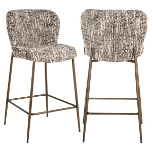 SCAUNE DE BAR ODARBY, S4793, BROWN OMARA, CONFECTIONAT DIN 100% POLIESTER, METAL SI SPUMA, RICHMOND INTERIOR