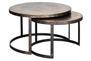 SET 2 MASUTE DE CAFEA, STEFFAN, NEGRU/AURIU, DIN METAL, STIL INDUSTRIAL
