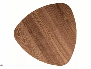 SET 2 MASUTE DE CAFEA TWIN, 40/60 CM, NUC/NEGRU, BLAT DIN MDF, FURNIR NATURAL SI CADRU DIN METAL, STIL MODERN - Img 2
