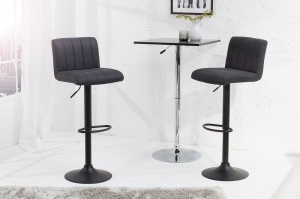 SET 2 SCAUNE DE BAR, GRI, PORTLAND, DESIGN VINTAGE