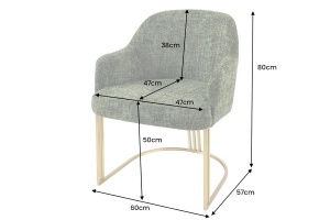 SET 2 SCAUNE, EXTRAVAGANCIA, MATERIAL CHENILLE, VERDE INCHIS, ARTIM GROUP SELECTION - Img 2