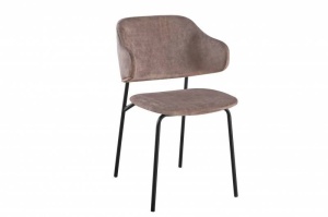 SET 2 SCAUNE TRACY , DIN CATIFEA GRI/SAMPANIE SI PICIOARE NEGRE, DESIGN INDUSTRIAL - Img 3
