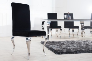 SET 4 SCAUNE NEGRE BAROCK 36546 - DESIGN MODERN
