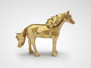 STATUETA DECORATIVA FUTURE HORSE, 103x29 CM, DIN FIBRE DE STICLA SI POLIESTER, STIL MODERN - Img 5