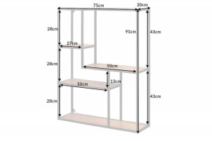 STOC!!! RAFT 90CM, SLIM LINE, COD 42030, DIN METAL SI FURNIR, STIL INDUSTRIAL - Img 6