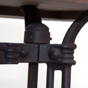 TABLE THIERS REF. 23420, CULOARE NATURALA, STIL VINTAGE, DIN LEMN DE ULM RECICLAT, VIC - Img 3