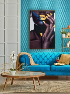 TABLOU CANVAS ORISA, 80x120 CM, RAMA DIN MDF, STIL MODERN