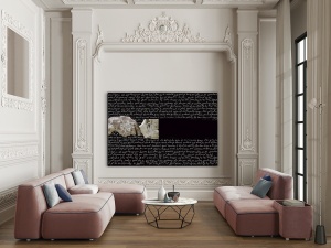 TABLOU DECORATIV POESIA, 180x120 CM, DIN STICLA SECURIZATA, STIL MODERN