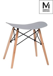 TABURET BORD, DIN METAL SI LEMN, GRI/NATURAL, STIL SCANDINAV, B2