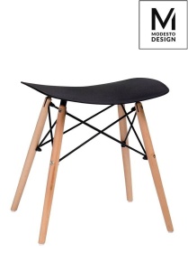 TABURET BORD, DIN METAL SI LEMN, NEGRU/NATURAL, STIL SCANDINAV, B2