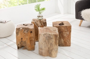 TABURET/MASUTA DE CAFEA WOOD 21292 - DESIGN RUSTIC