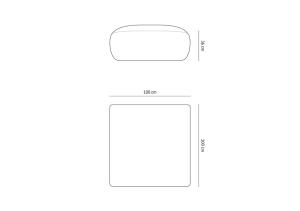 TABURET MOLINO, 100 CM, DIVERSE CULORI SI MATERIALE, DESIGN DEOSEBIT - Img 9