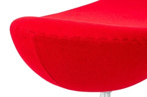TABURET-SUPORT PENTRU PICIOARE ROSU 17/CROM, EGG CLASSIC, STIL MODERN B2 - Img 4