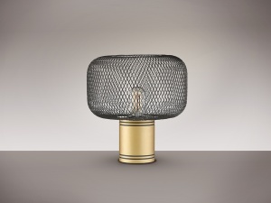 VEIOZA OSIRIS, 30 CM, NEGRU MAT/AURIU, DIN METAL, STIL MODERN - Img 2