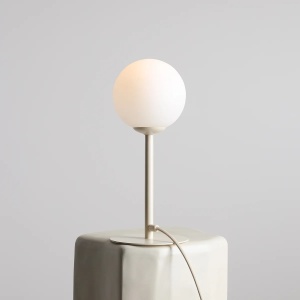 VEIOZA PINNE, 35 CM, CREM, DIN STICLA SI METAL, STIL MODERN