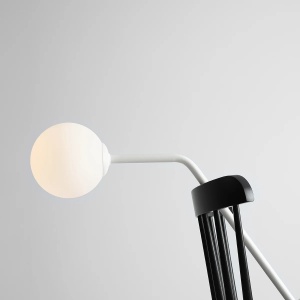 VEIOZA PURE, 62 CM, ALBA, DIN STICLA SI METAL, STIL MODERN - Img 2