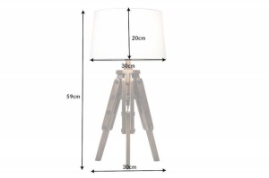 VEIOZA,TREPIED 59CM, COD 40632, DIN LEMN, ASPECT INDUSTRIAL - Img 2