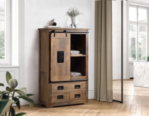 VITRINA 150CM, MARO/NEGRU, DIN LEMN DE MANGO, GINER Y COLOMER