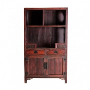 VITRINA AMANIYA REF. 27166, DIN LEMN MASIV DE PIN RECICLAT, NATURAL, STIL VINTAGE, VIC