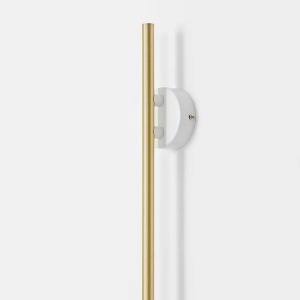 APLICA TREVO, 2 BRATE, 17 CM, ALB/ALAMA, DIN METAL, STIL MODERN - Img 3