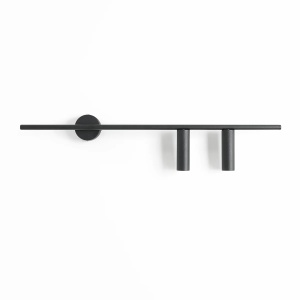 APLICA TREVO, 2 BRATE, 17 CM, NEAGRA, DIN METAL, STIL MODERN