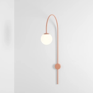 APLICA UNA, 97 CM, CORAL, DIN STICLA SI METAL, STIL MODERN - Img 2