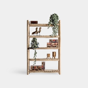 BIBLIOTECA ATIBO REF. 28937, DIN LEMN MASIV DE TEC, STIL RUSTIC, VIC