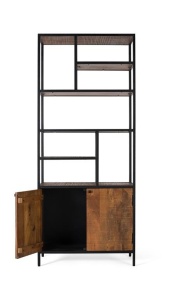 BIBLIOTECA/ORGANIZATOR 190CM, STRUCTURA DE METAL SI LEMN DE MANGO - Img 3