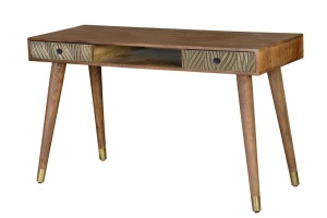 BIROU SAVANA 6763, VERDE/MARO, DIN LEMN MASIV DE MANGO, STIL INDUSTRIAL G&C - Img 6