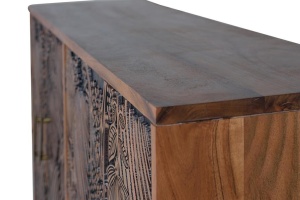 BUFET NOOR 190CM, MARO/NEGRU, DIN LEMN MASIV DE ACACIA, STIL VINTAGE GINER Y COLOMER - Img 5