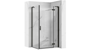 CABINA DE DUS REA HUGO, 90x80CM, NEGRU, DIN STICLA, CALITATE SUPERIOARA