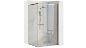 CABINA DE DUS REA SOLAR, CULISANTA, 90x90CM, AURIU, DIN STICLA, CALITATE SUPERIOARA