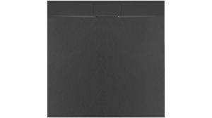 CADITA DE DUS REA BAZALT, 90x90 CM, NEGRU, DIN COMPOZIT, CALITATE SUPERIOARA