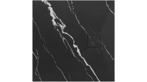 CADITA DE DUS REA MAGNUM CARRARA, 90x90 CM, EFECT DE MARMURA NEAGRA, DIN COMPOZIT, CALITATE SUPERIOARA