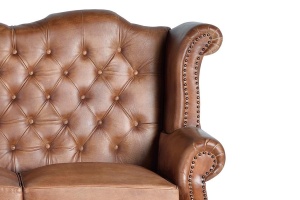 CANAPEA 1195, MARO, DIN PIELE NATURALA, STIL CHESTERFIELD G&C - Img 5