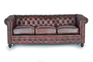 CANAPEA 200CM, MARO, DIN PIELE, STIL CHESTERFIELD, DESIGN CHESTERFIELD - Img 2