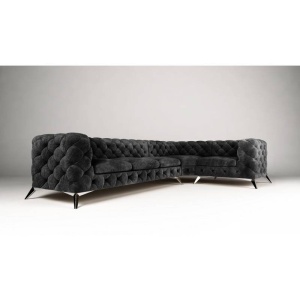 CANAPEA 3+C+1 LOCURI, CHESTERFIELD, CHELSEA, DIN STOFA DE CALITATE, 323CM, CULOARE PERSONALIZATA - Img 7