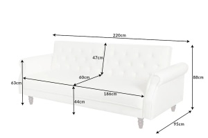 CANAPEA DE LUX EXTENSIBILA, MAISON BELLE 220CM, TEXTIL, ARTIM GROUP SELECTION - Img 7